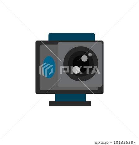Underwater camera illustration in color cartoon style. Editable vector graphic design. 101326387