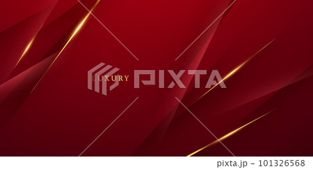 Abstract background design modern red and gold geometric elements vector illustration 101326568