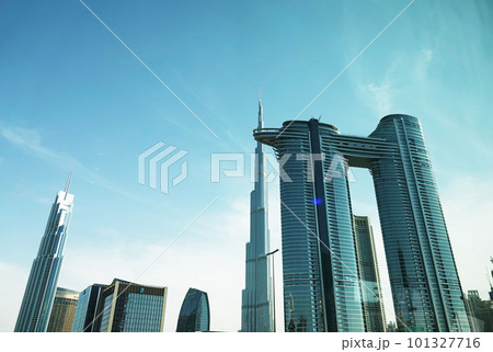 Dubai, UAE February 20, 2020: the tallest building in the world Burj Khalifa 101327716