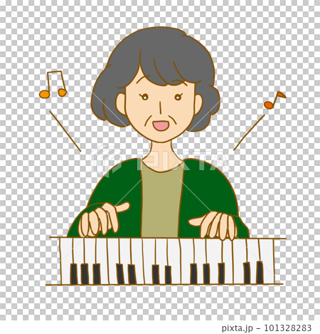 ピアノを弾く女性 101328283