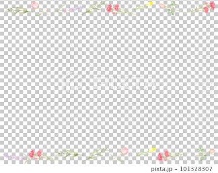 水彩繪的花植物學框架 水彩繪的花植物學框架 101328307