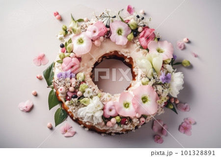 ring-shaped cake with powdered sugar+ 1 piece | Online Shop - Attrappen  Döring GmbH