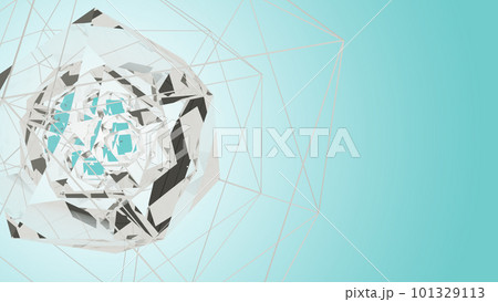 CG　中央に核があるクリスタル 101329113