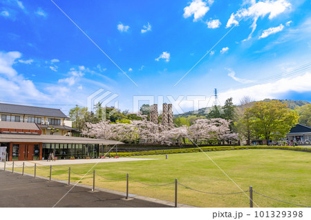 静岡県伊豆の国市 満開の桜と反射炉 静岡県伊豆の国市 満開の桜と反射炉 101329398