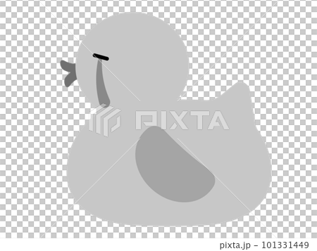 Loose toy duck crying Grayscale 101331449