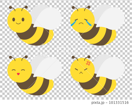 一套 4 只鬆散可愛的蜜蜂 顏色 101331516