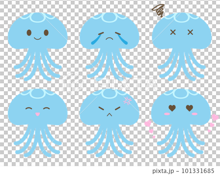 ゆるかわなクラゲ6種セット カラー ゆるかわなクラゲ6種セット カラー 101331685