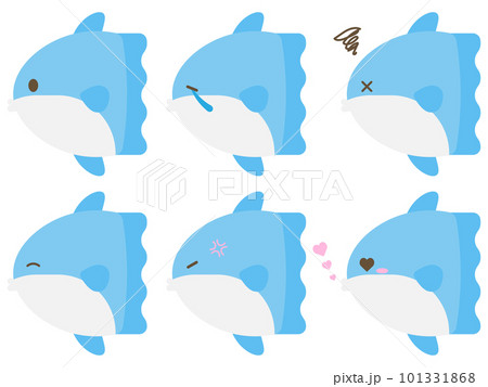 ゆるかわなマンボウ6種セット　カラー 101331868