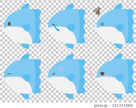 ゆるかわなマンボウ6種セット　カラー 101331868