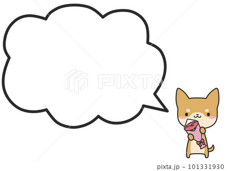 母の日なシバイヌさんとシンプルなもこもこフキダシ 101331930