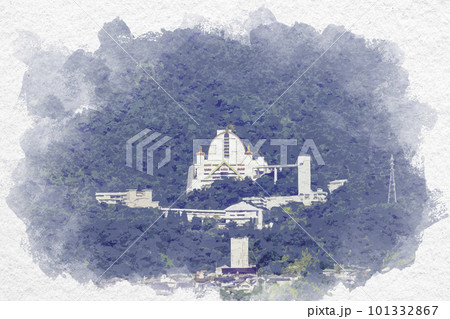 水彩画風 海の見える杜美術館 広島県廿日市市 水彩画風 海の見える杜美術館 広島県廿日市市 101332867
