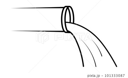 Sewage flows out pipe, sewer pipe sewage pollution environment 101333087