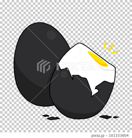 黒たまごのむき身のイラスト  101333604