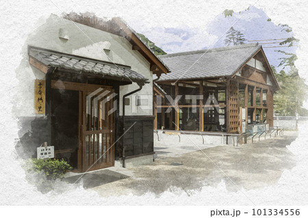 水彩画風 岩国 吉香公園 吉香 鵜の里 山口県岩国市 水彩画風 岩国 吉香公園 吉香 鵜の里 山口県岩国市 101334556