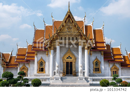 Wat Benchamabophit temple, landmark for tourist at Bangkok,Thailand. Most favorite landmark for travel. Wat Benchamabophit temple, landmark for tourist at Bangkok,Thailand. Most favorite landmark for travel. 101334742