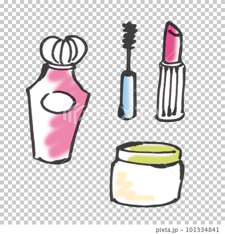 Handwritten style cosmetic illustration 101334841