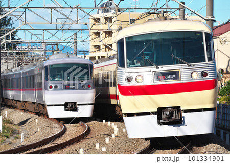 西武鉄道、特急小江戸の離合 西武鉄道、特急小江戸の離合 101334901