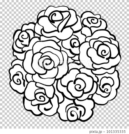 黑白玫瑰圖 黑白玫瑰圖 101335335