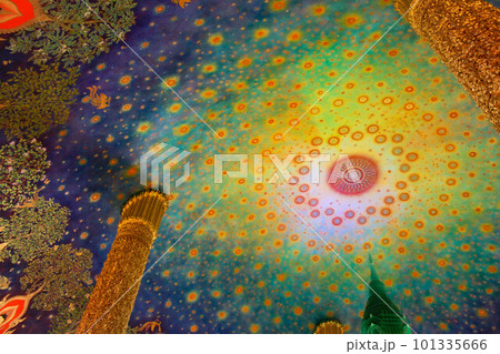 【バンコク】ワット・パクナムの内部 101335666