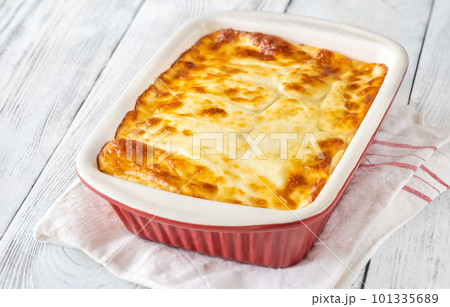 Moussaka eggplant potato based dish 101335689
