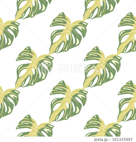 Decorative tropical palm leaves seamless pattern. Jungle leaf seamless wallpaper. Exotic botanical texture. Floral background. 101335997