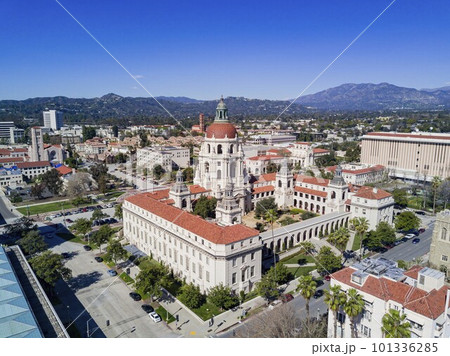 Aerial view of the Pasadena City Hall 101336285