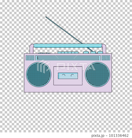 復古收音機盒式磁帶的插圖 101336462