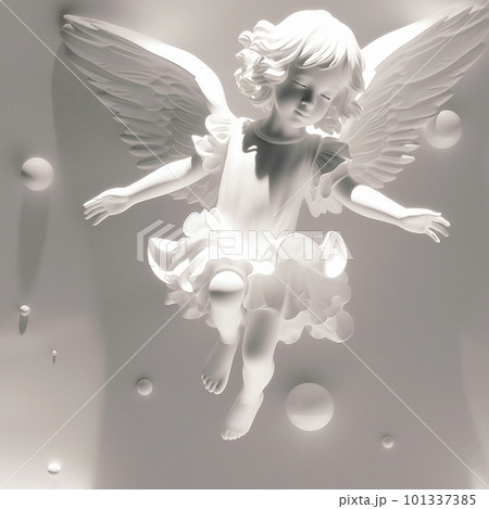 3d model enfant angel , white color, tranquility 101337385