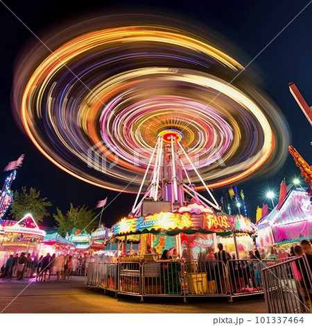 Festival, carousels, holiday in motion, holiday feeling 101337464