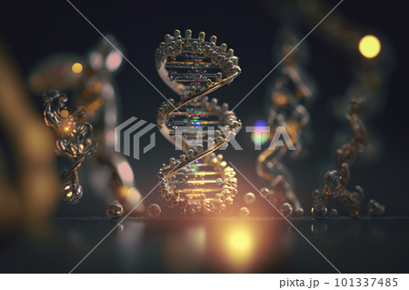 polygonal wireframe DNA molecule. Medical science, genetic biotechnology, chemistry biology, gene cell concept background. innovation technology concept. Generative AI polygonal wireframe DNA molecule. Medical science, genetic biotechnology, chemistry biology, gene cell concept background. innovation technology concept. Generative AI 101337485