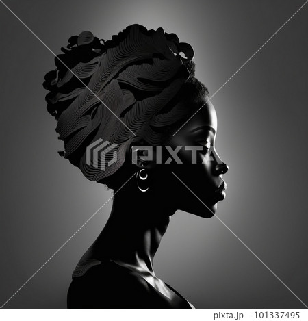Black woman silhouette. Black lives matter . African American . High quality 3d illustration Black woman silhouette. Black lives matter . African American . High quality 3d illustration 101337495