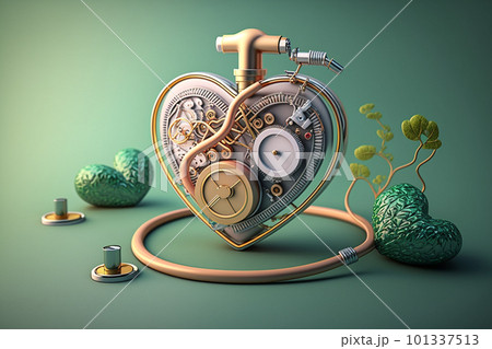 theme of World Hypertension day observed on May 17 every year. also known as high blood pressure HBP. . High quality 3d illustration 101337513