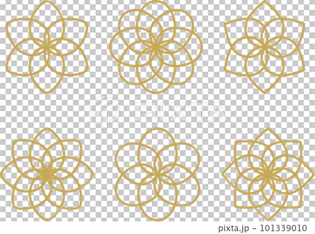 日式花線描 日式花線描 101339010