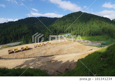 足羽川ダムの建設工事現場　2022年8月 101341234