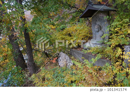 長野県伊那市・高遠城下石仏ウオーク2022　(高遠の風景)(数ケ寺)(石仏作家守屋) 101341574