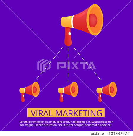 Viral marketing for concept design. Business illustration. Social media vector banner 101342426