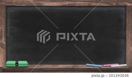 チョーク・字消し付き汚し仕様のブラックボード、ダークオークのフレーム チョーク・字消し付き汚し仕様のブラックボード、ダークオークのフレーム 101343036