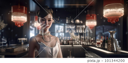 キャバクラ・ラウンジ・クラブ・ガールズバーで働く水商売の女性(Generative AI) キャバクラ・ラウンジ・クラブ・ガールズバーで働く水商売の女性(Generative AI) 101344200