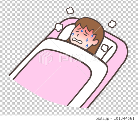 一個發燒睡在蒲團上的女人 101344561