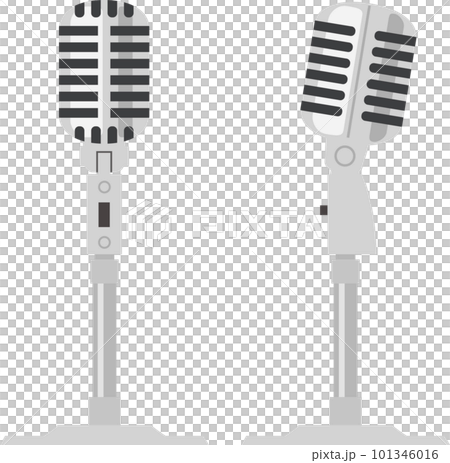 マイクスタンドにセットしたガイコツマイク 101346016