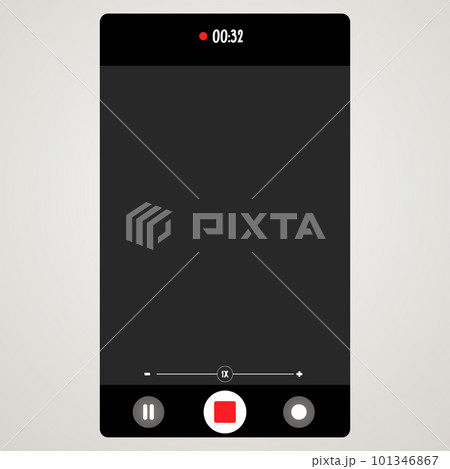 Phone camera viewfinder, screen interface view template video cam. Smartphone app frame isoleted 101346867