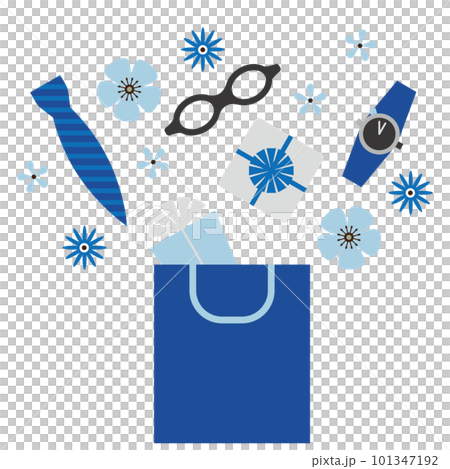 男性用ファッションアイテムの買い物イメージイラスト 101347192
