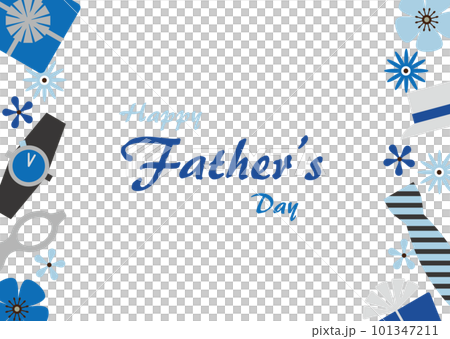 父の日ファッション雑貨フレームイラスト 父の日ファッション雑貨フレームイラスト 101347211