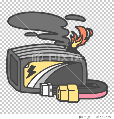 Lipo battery for small drone, smoke ignition, danger, lithium polymer 101347629