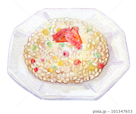 五目チャーハン 水彩イラスト 五目チャーハン 水彩イラスト 101347653