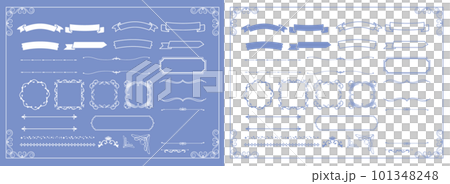 Pastel blue frame design material. antique decoration 101348248