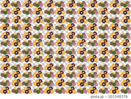 「クッキー5種カラフル」と「ドーナツ3種カラフル」背景画像 「クッキー5種カラフル」と「ドーナツ3種カラフル」背景画像 101348376