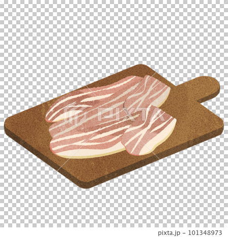 スライスしたベーコン 101348973