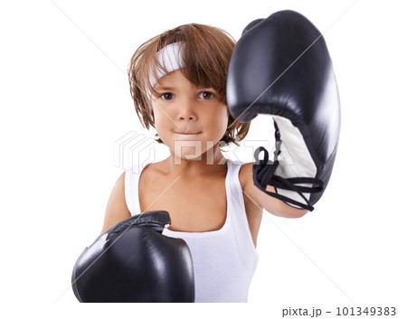 Dynamite comes in small packages. Portrait of a young boy in boxing gear. Dynamite comes in small packages. Portrait of a young boy in boxing gear. 101349383