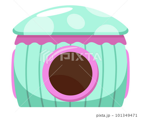 Hamster habitat accessorie. Home. Element of habitat for adorable fat animal. Isolated on white background 101349471
